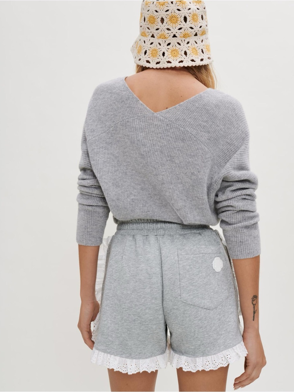 Maje Shorts with Embroidered Ruffles - Picture 4 of 8